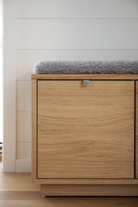 CONFETTI 2 Drawer Bench – Oiled oak / grey sheep look – 4
