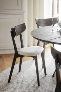 AMI Set of 2 Chairs – brown oak/beige seat – 2