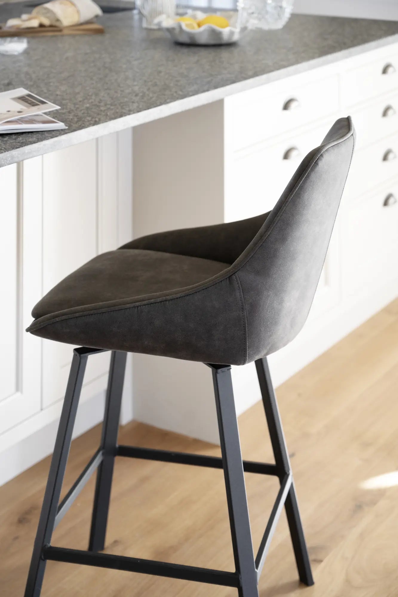 ALISON Barstuhl Grau, Drehbar ROWICO