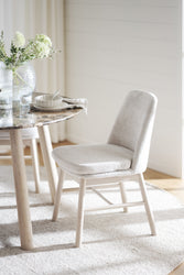 TARANSAY Round Table, Brown Travertine Top, Whitewash Legs Ø 125 CM – Default Title – 4