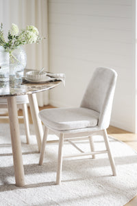 TARANSAY Round Table, Brown Travertine Top, Whitewash Legs Ø 125 CM – Default Title – 4