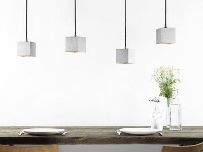 [B1] Pendant Light Grey Cubic, GANTlights Berlin- D40Studio