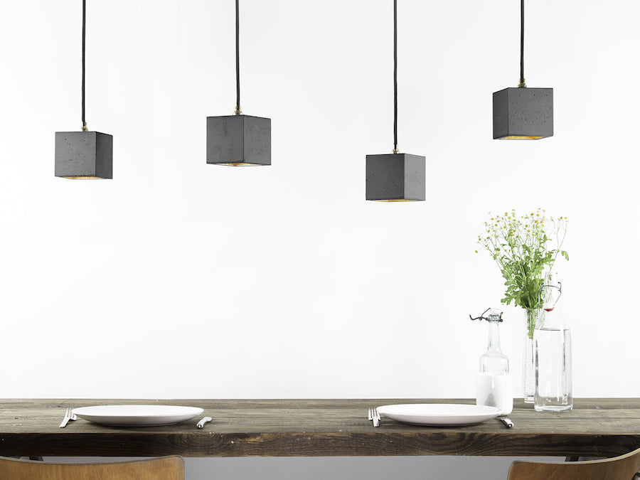 [B1] Pendant Dark Grey Cubic, GANTlights Berlin- D40Studio