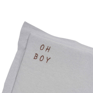 Embroidered Washed Cotton Pillow by Malomi Kids