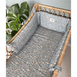 Denim Lions Cot Bumper by Malomi Kids