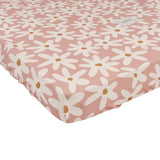 Blush Daisies Cotton Fitted Sheet by Malomi Kids