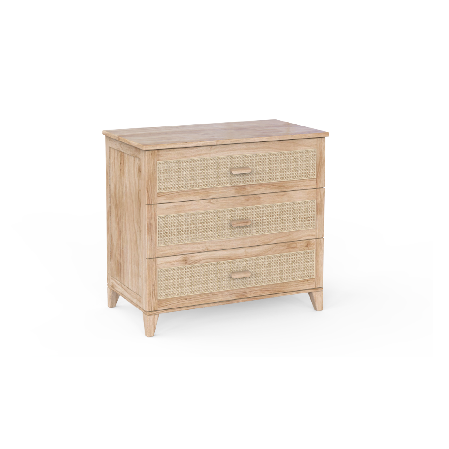 NAMI BOIS Chest of Drawers - Natural / Rattan