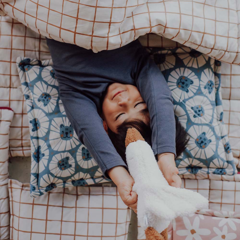 Denim Lions Sleeping Bag with Pillow by Malomi Kids