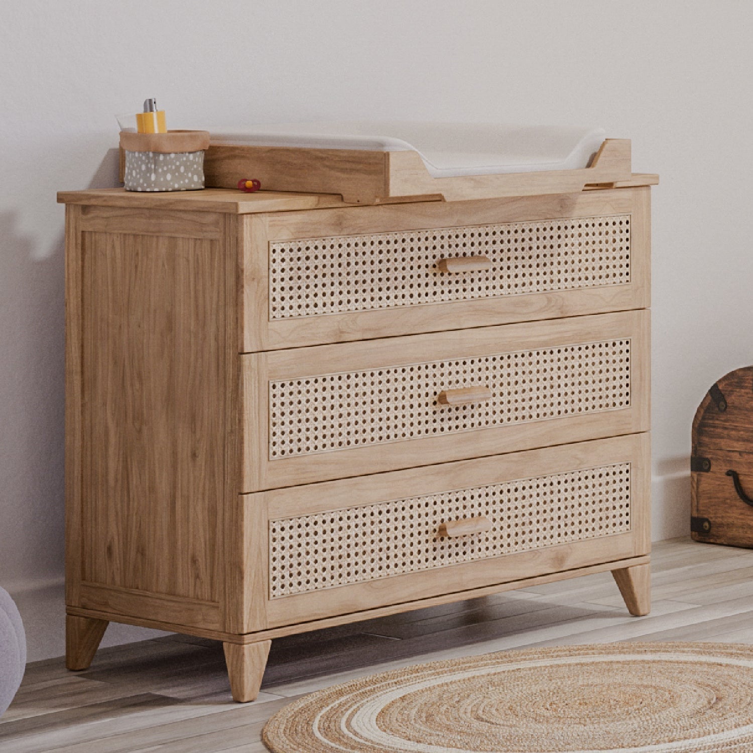 NAMI BOIS Chest of Drawers - Natural / Rattan
