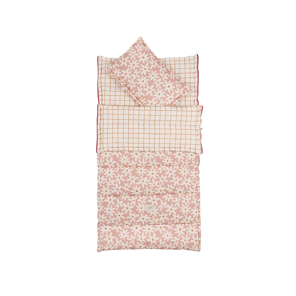 Blush Daisies Sleeping Bag with Pillow by Malomi Kids