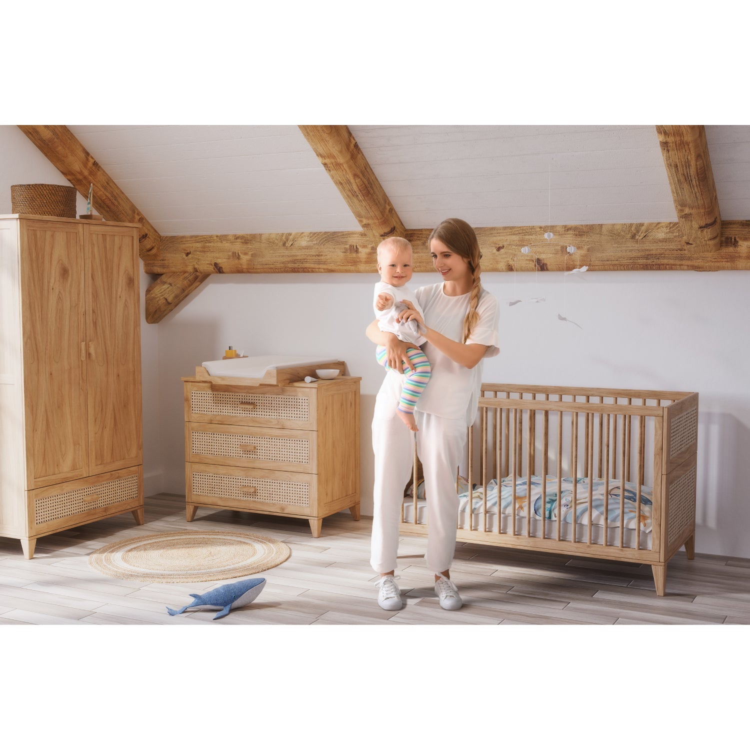 NAMI BOIS Wardrobe - Natural / Rattan