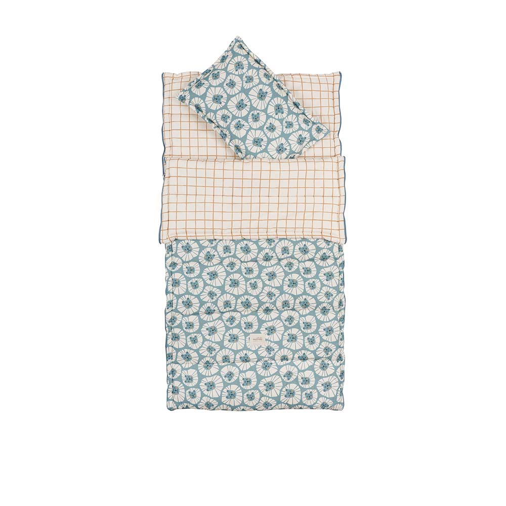 Denim Lions Sleeping Bag with Pillow by Malomi Kids
