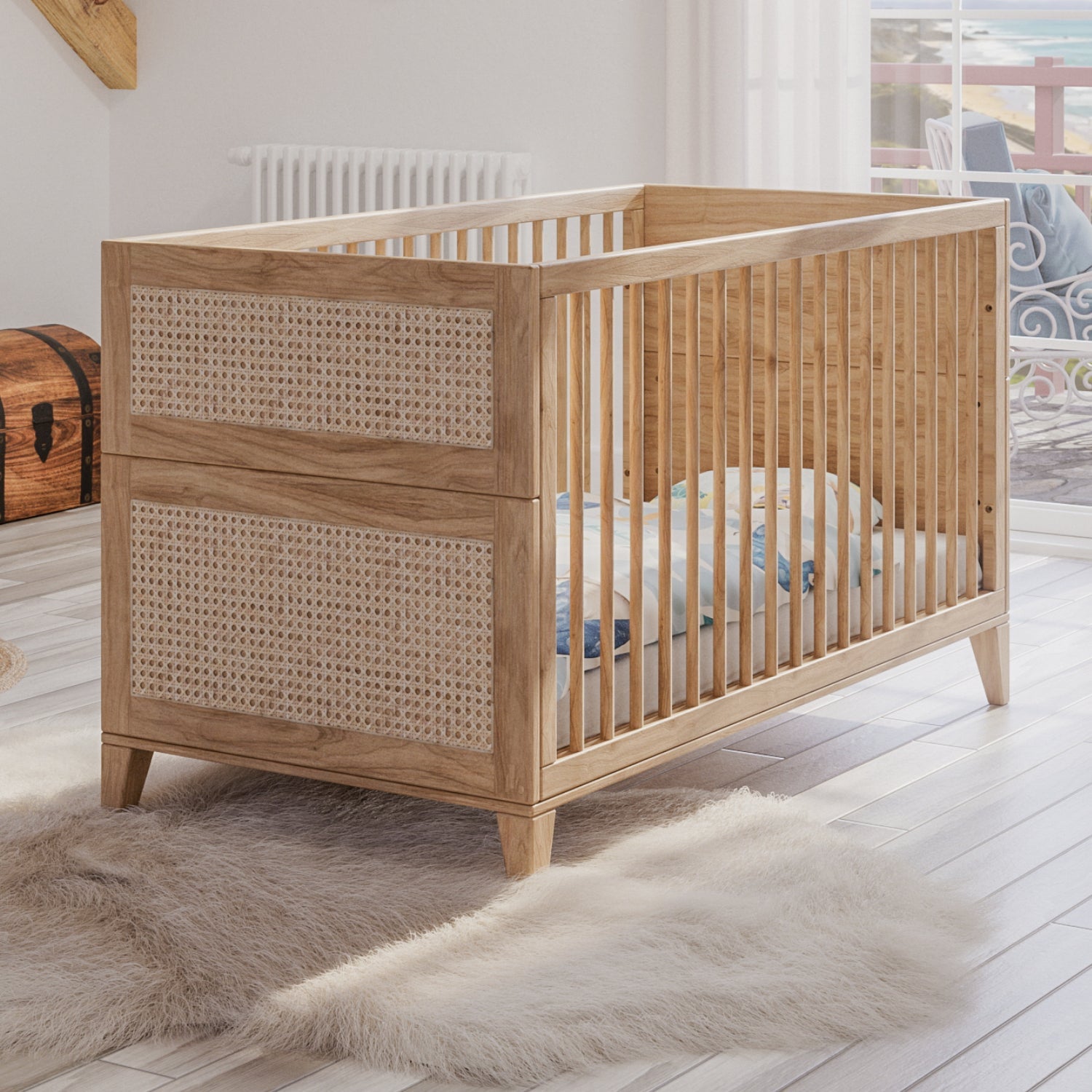 NAMI BOIS Evolutive Bed 70X140 - From Crib to Sofa to Junior Bed