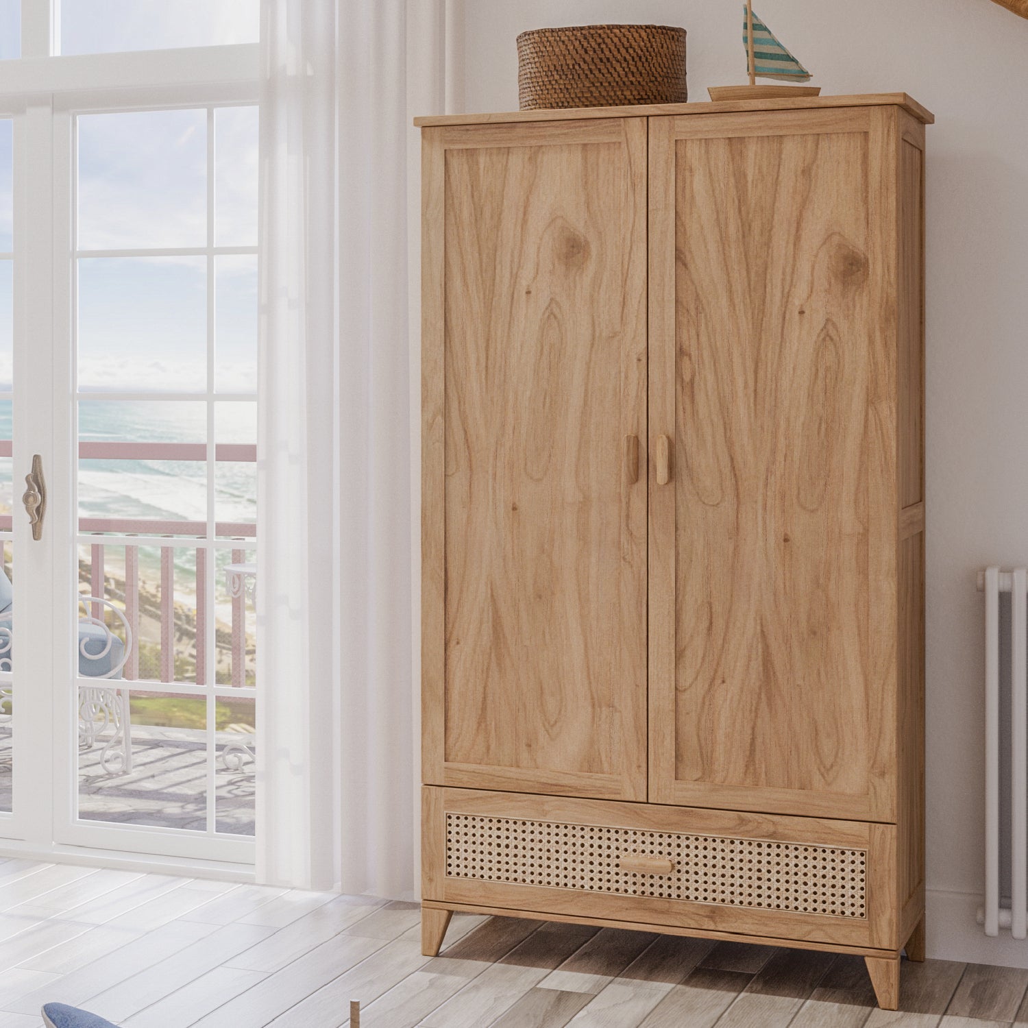 NAMI BOIS Wardrobe - Natural / Rattan