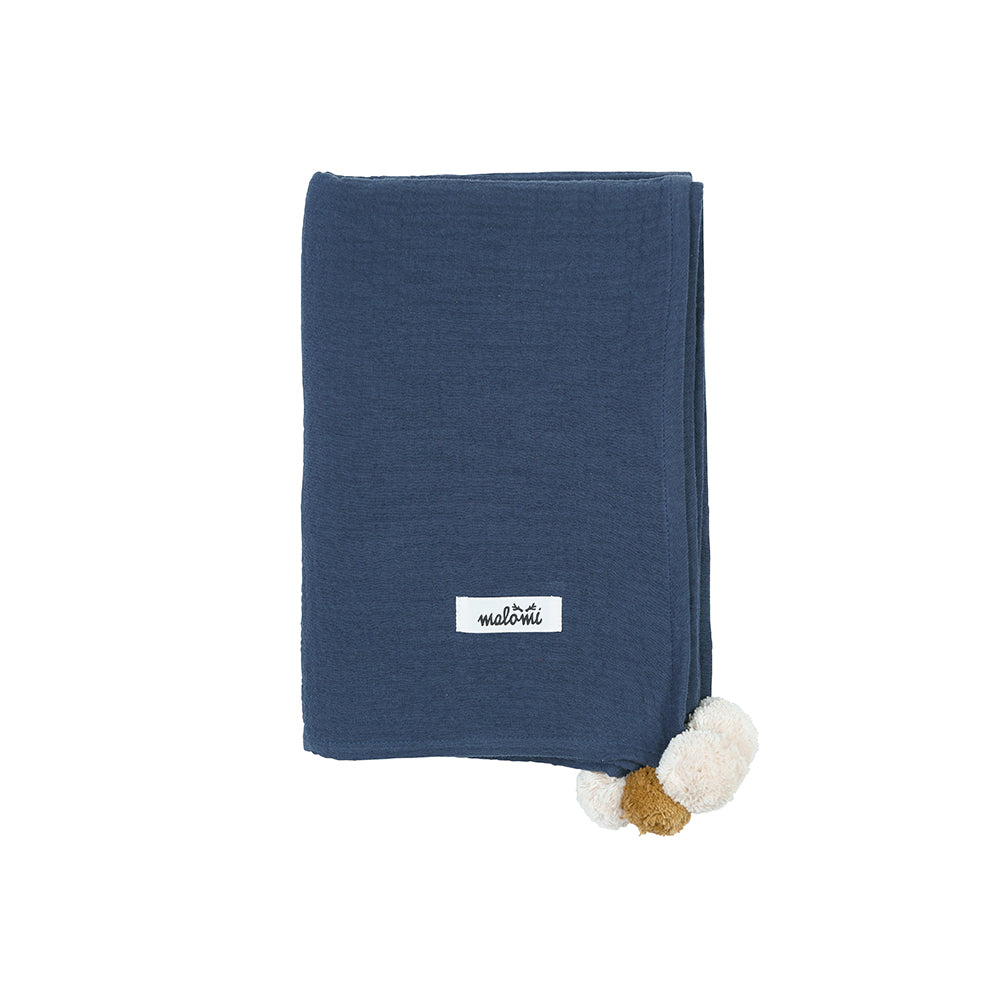 Muslin Swaddle with Pompoms by Malomi Kids
