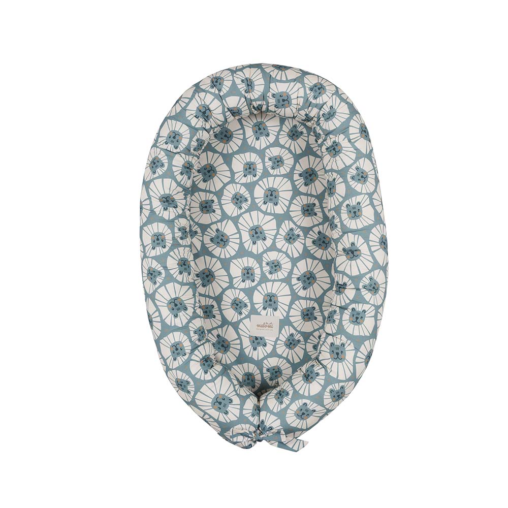Denim Lions Baby Nest by Malomi Kids