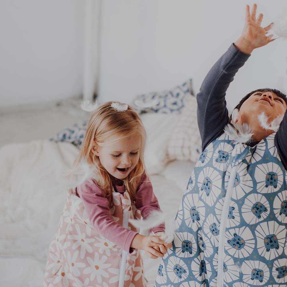 Blush Daisies Sleeping Bag with Legs by Malomi Kids