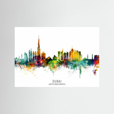 Dubai UAE Skyline by Michael Tompsett