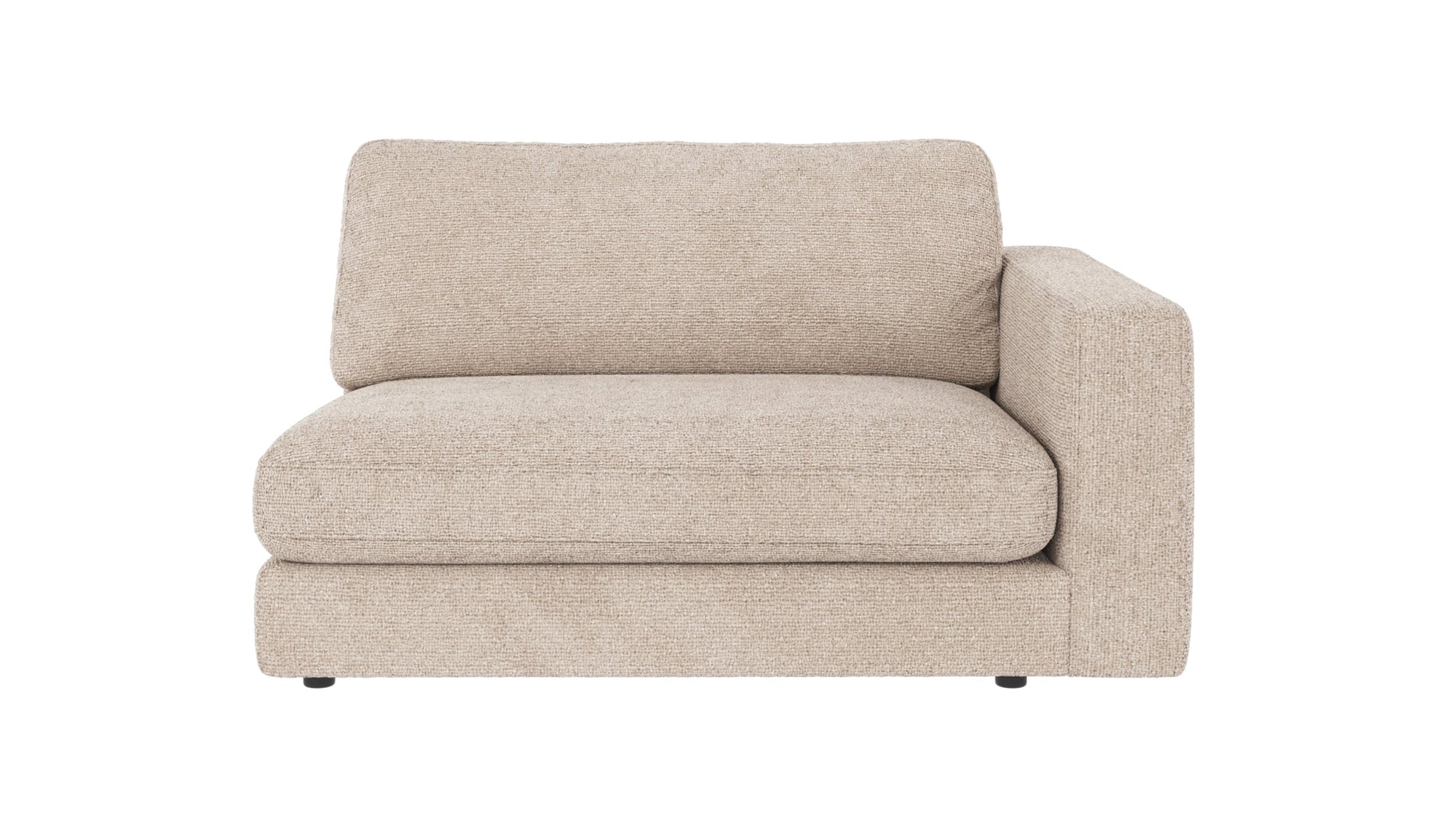 Duncan 1.5-Seater End Module with Armrest – Right / Light Grey – 1