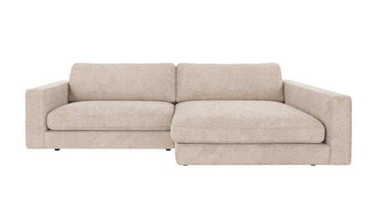 Duncan 3-Seater Sofa with Chaise Longue – Right / Light Grey – 1