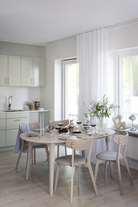 FILIPPA Oval Extending Table 170/210/250CM – Whitewashed Oak / Standard Table (one leaf included) – 3
