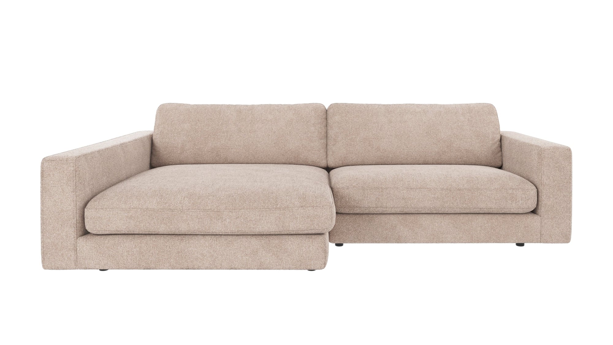 Duncan 3-Seater Sofa with Chaise Longue – Left / Light Beige – 1