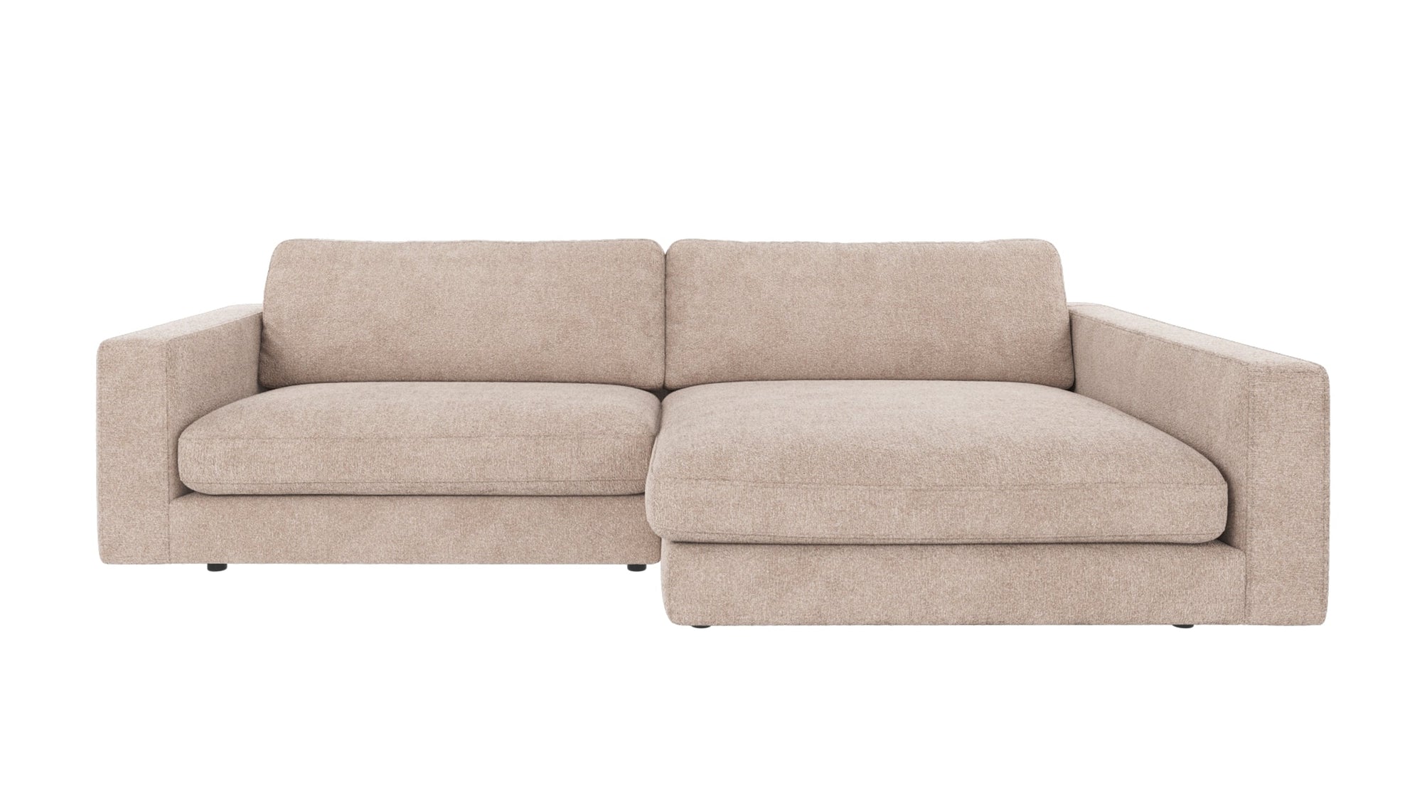 Duncan 3-Seater Sofa with Chaise Longue – Right / Light Beige – 1