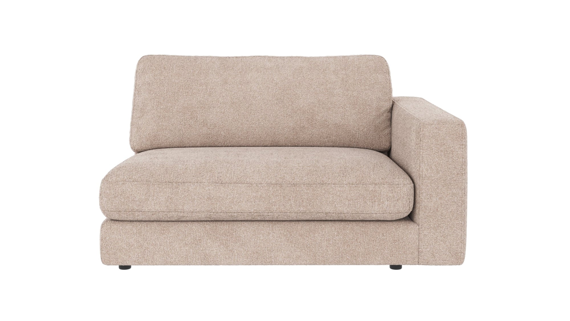 Duncan 1.5-Seater End Module with Armrest – Right / Light Beige – 1