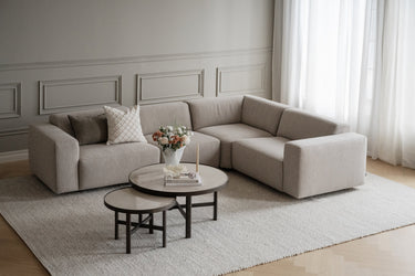 Willard Corner Sofa 2+3 Seater – Light Beige – 2