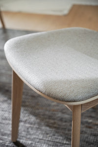 KATO Set of 2 Whitewashed Chairs – whitewash oak/grey beige fabric – 5