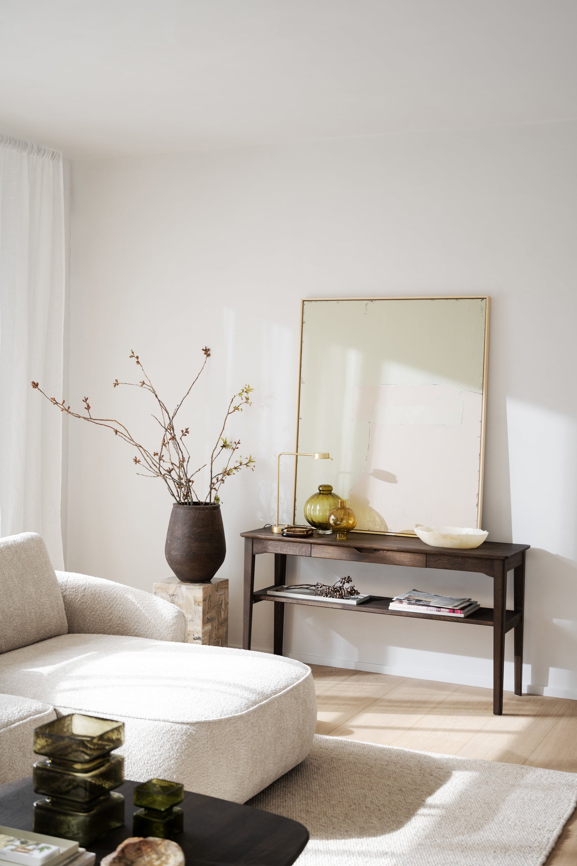 Markham Console Table with Drawer – Brown Oak – 4