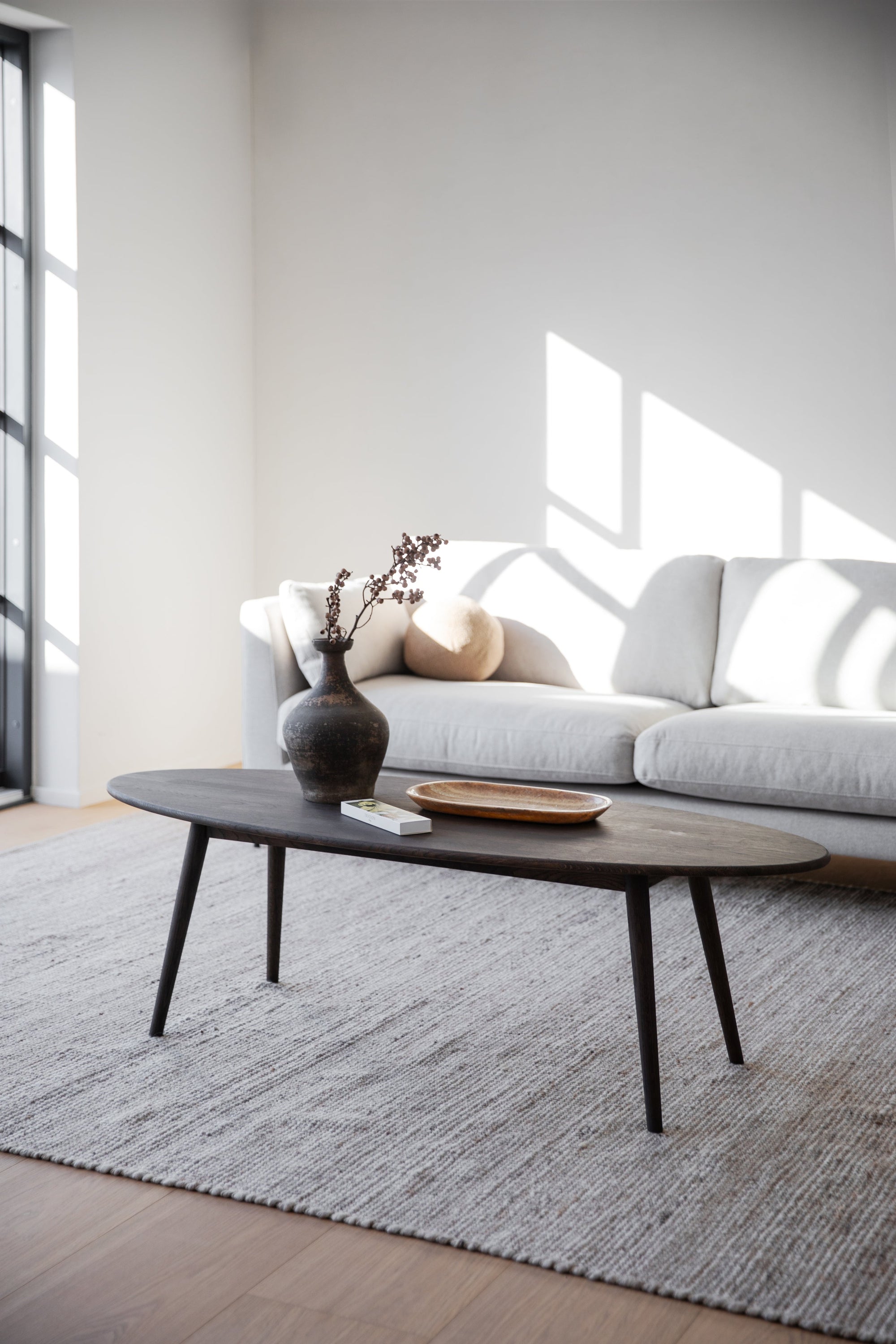 Tompkins Oval Coffee Table 150 x 60 cm – Brown Oak – 2