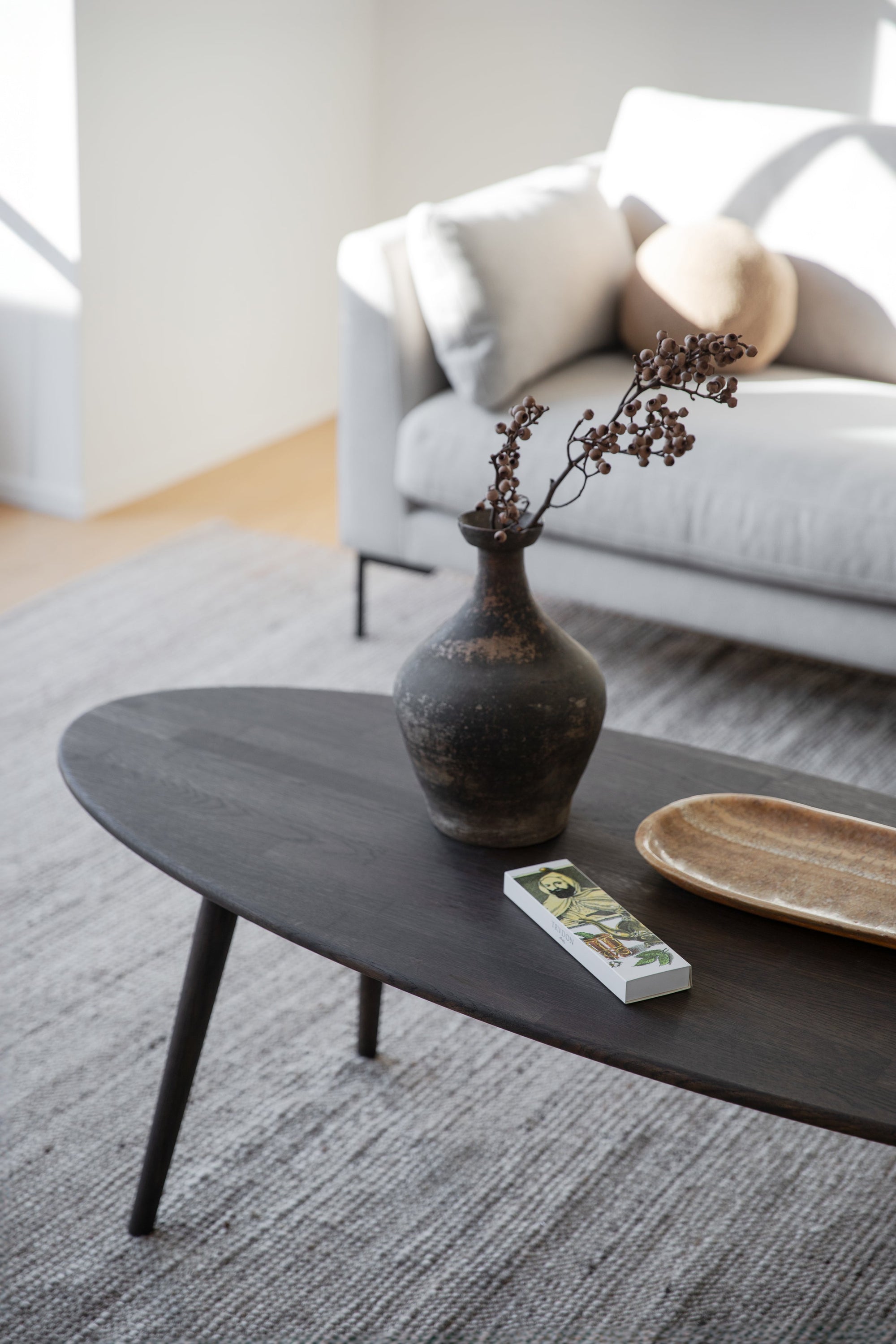 Tompkins Oval Coffee Table 150 x 60 cm – Brown Oak – 3