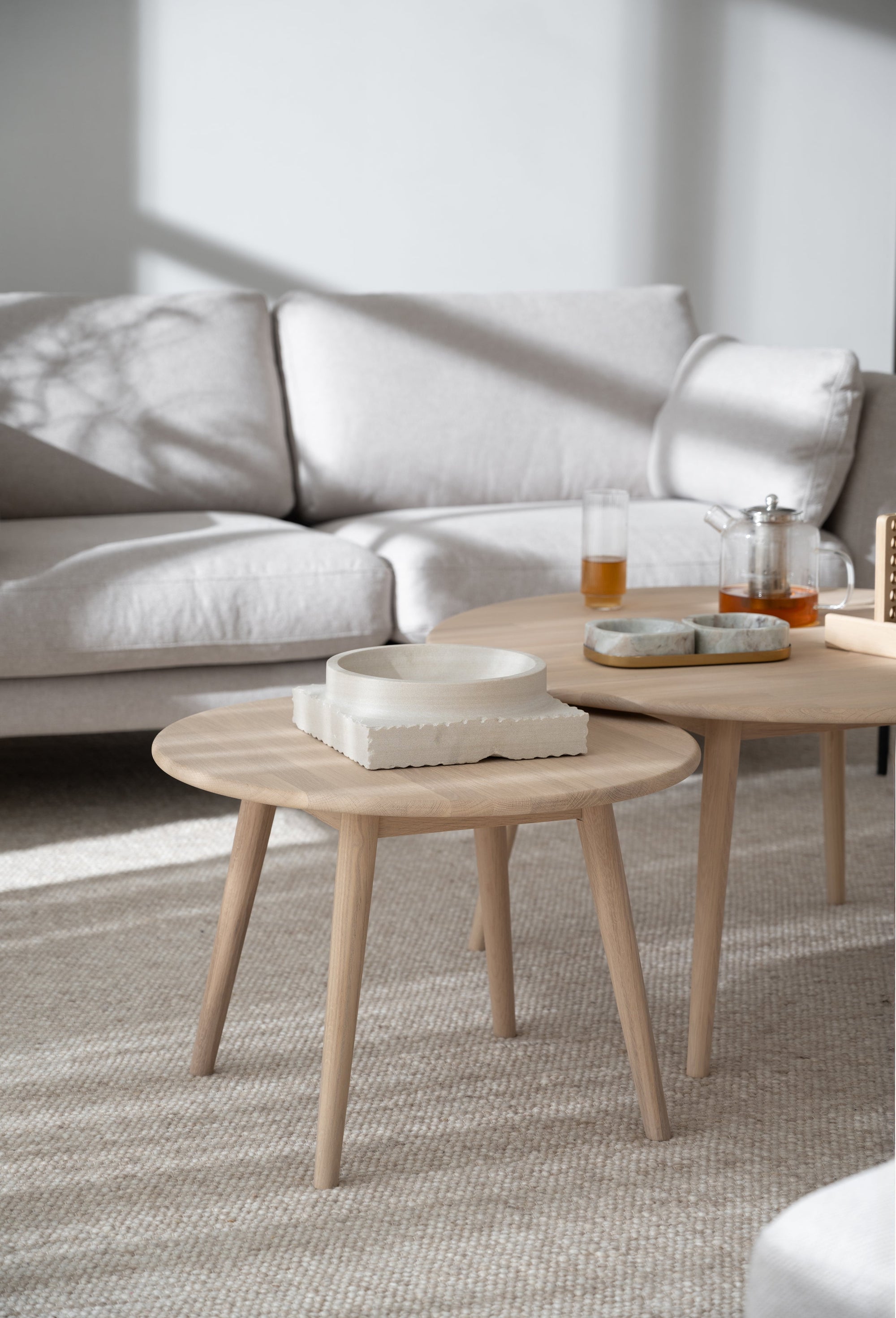 Tompkins Round Coffee Table Ø60 cm – Whitewash Oak – 2
