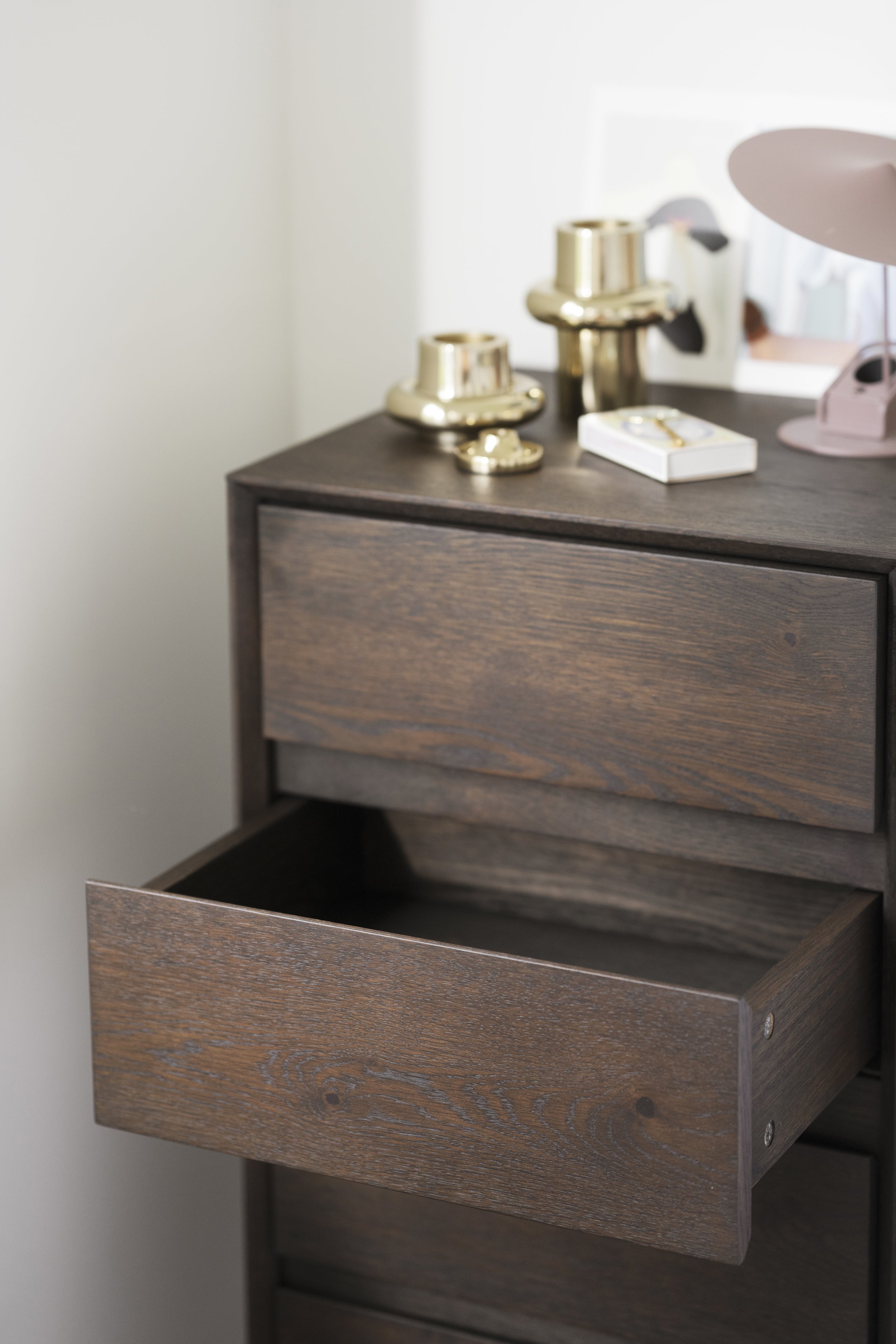 Mackay Tall Chest of Drawers 45 cm – Brown Oak – 4