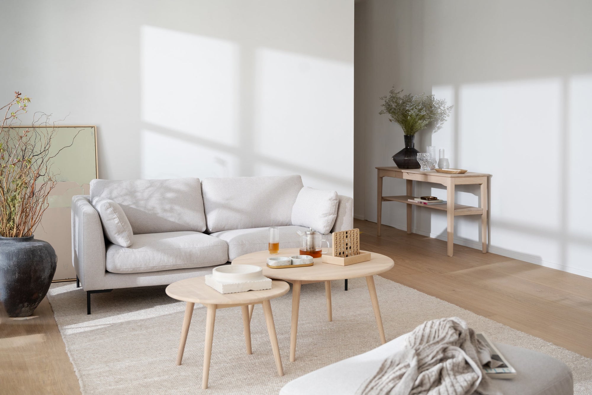 Tompkins Coffee Table 90 cm – Round / Whitewash Oak – 3
