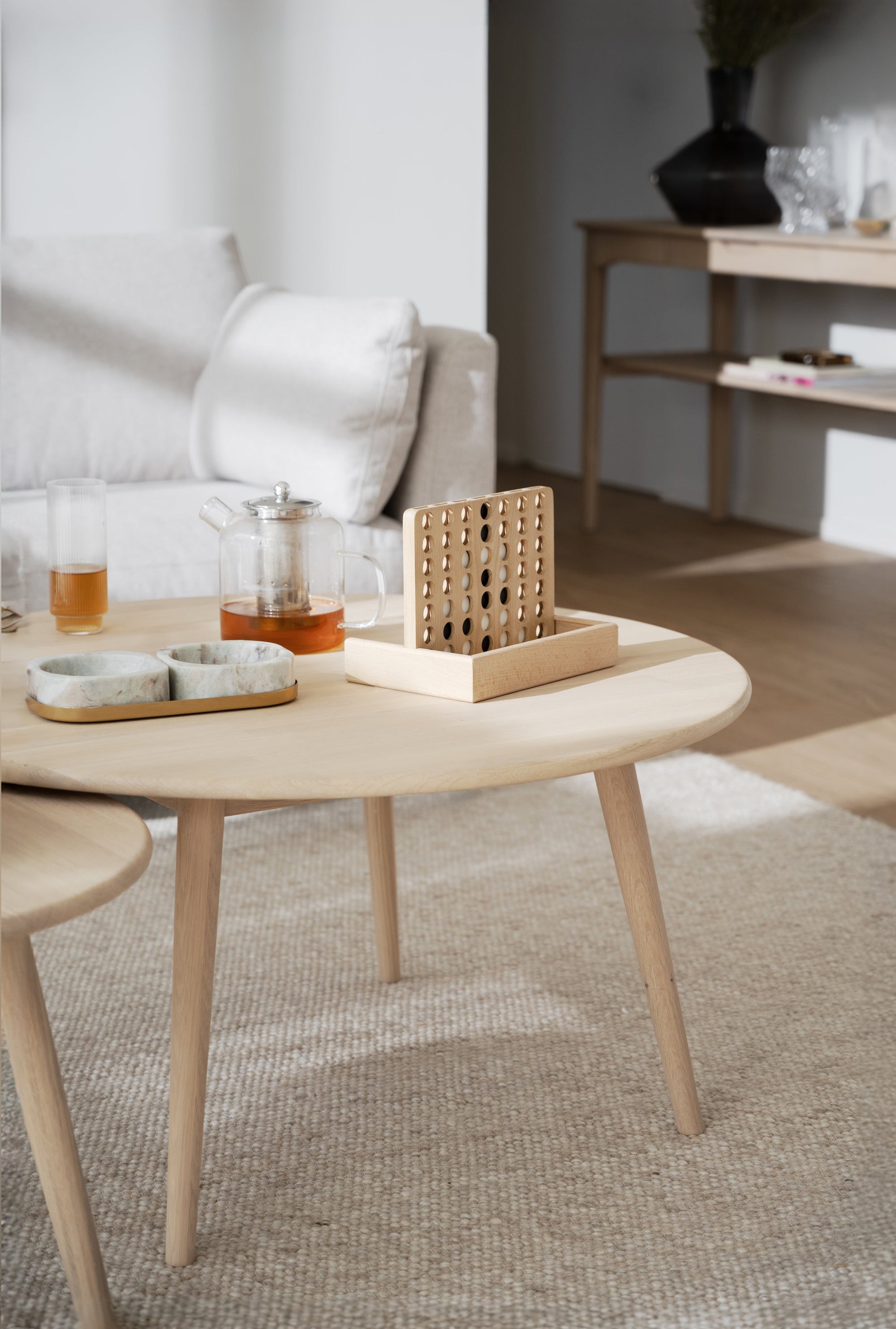 Tompkins Coffee Table 90 cm – Round / Whitewash Oak – 2