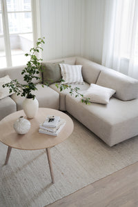 YUMI Coffee Table – Round / Lacquered veneered whitewash oak – 5