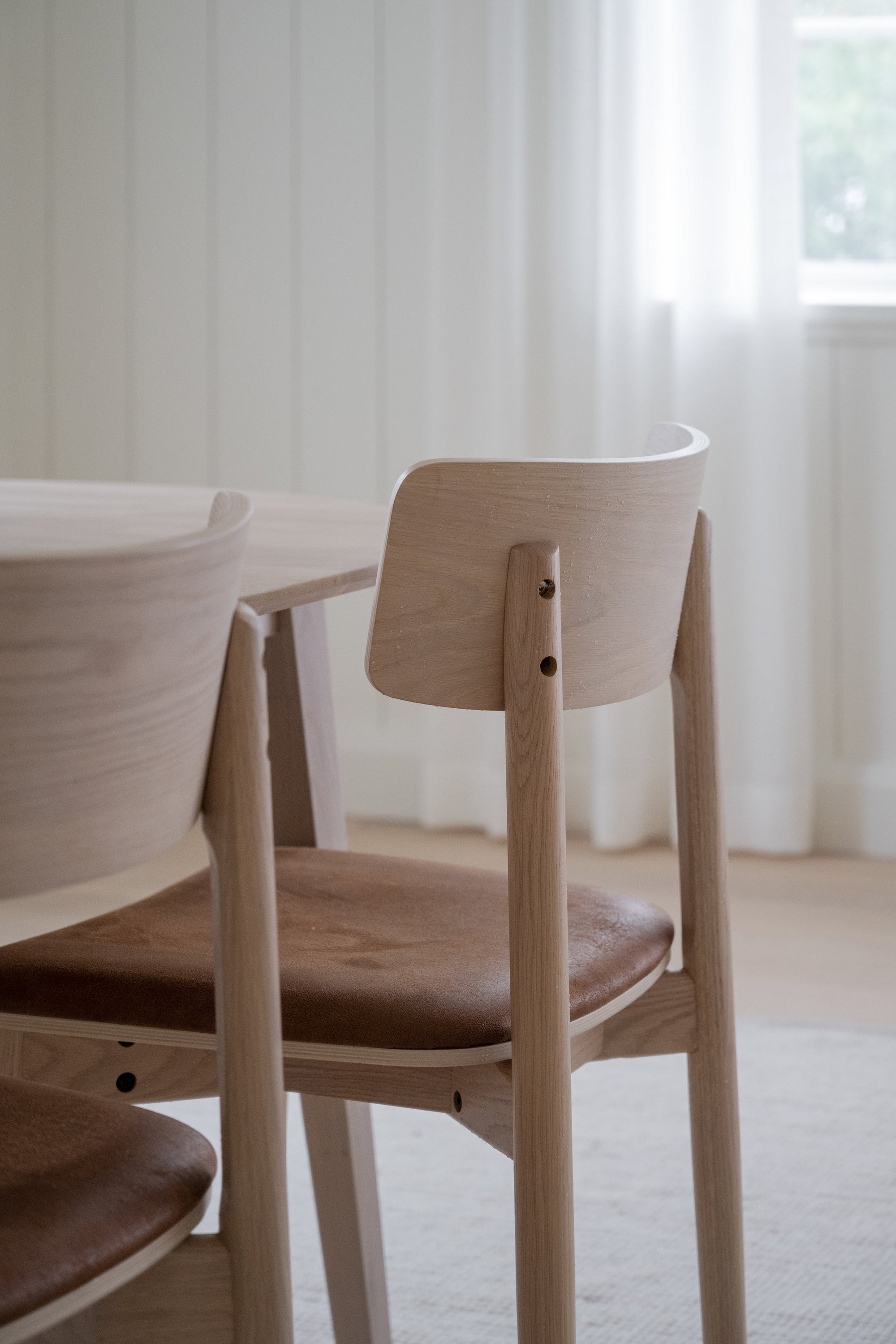 Wolcott Dining Chair (Set of 2) – Whitewash Oak / Brown – 3