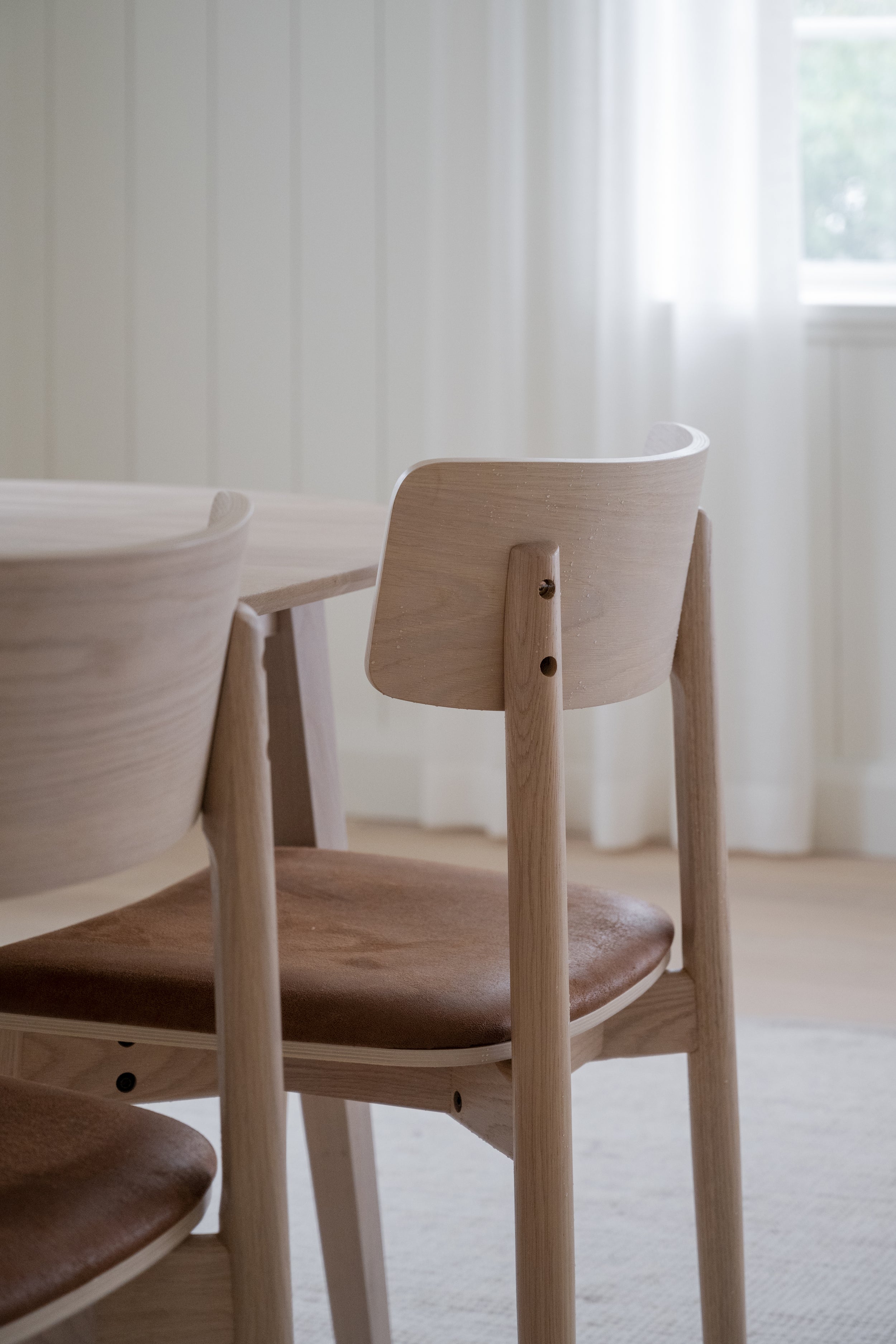 Wolcott Dining Chair (Set of 2) – Whitewash Oak / Brown – 3