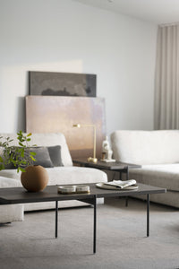SHELTON Coffee Table 95CM & 145CM – Medium – 145 x 60 cm / brown ash/black metal – 3