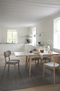 FILIPPA Drop Leaf Table 80CM & 120CM – Whitewashed oak top/whitewashed oak legs / Large 120CM – 4