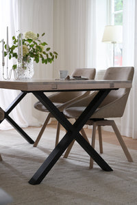 BROOKLYN X Legs Dining Table 170CM/270CM – Whitewash oak / 170 CM – 3