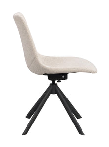 Dunmore Swivel Dining Chair (Set of 2) – Light Beige – 3