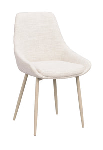 SIERRA Fabric Set of 2 Chairs – Light Beige / Beige Legs – 9