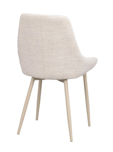 SIERRA Fabric Set of 2 Chairs – Light Beige / Beige Legs – 11