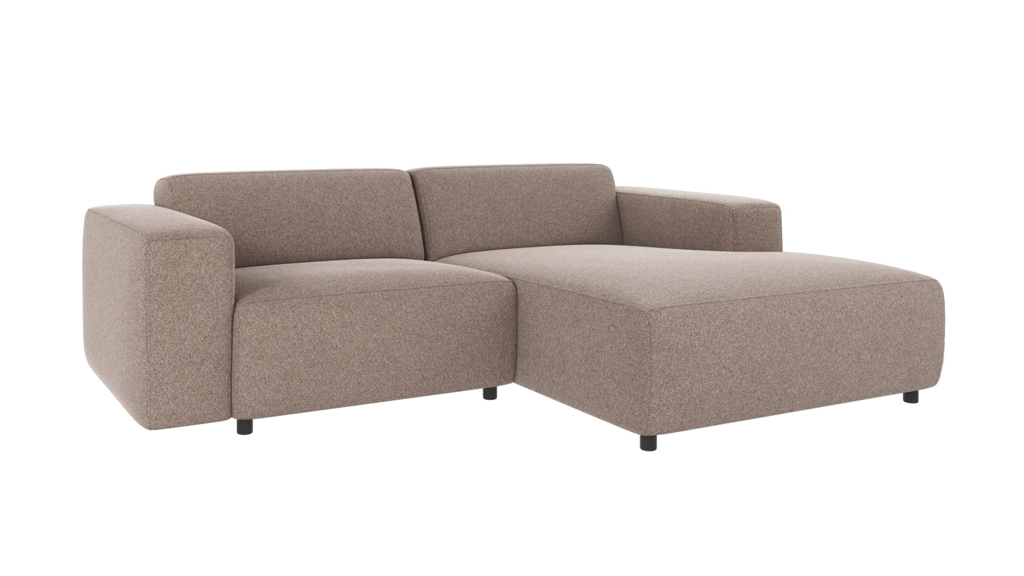Willard 3-Seater Modular Sofa with Chaise Longue – Beige / Right-hand chaise – 3