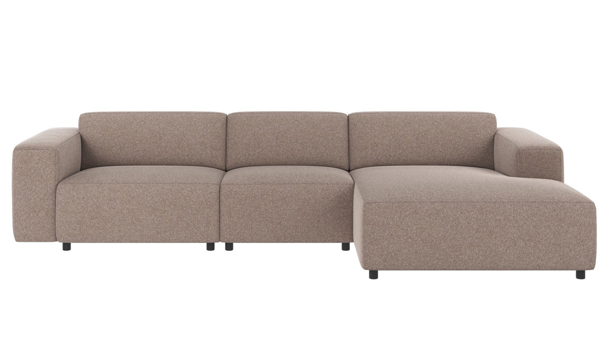 Willard 4-Seater Modular Sofa with Chaise Longue – Beige / Right-hand chaise – 1