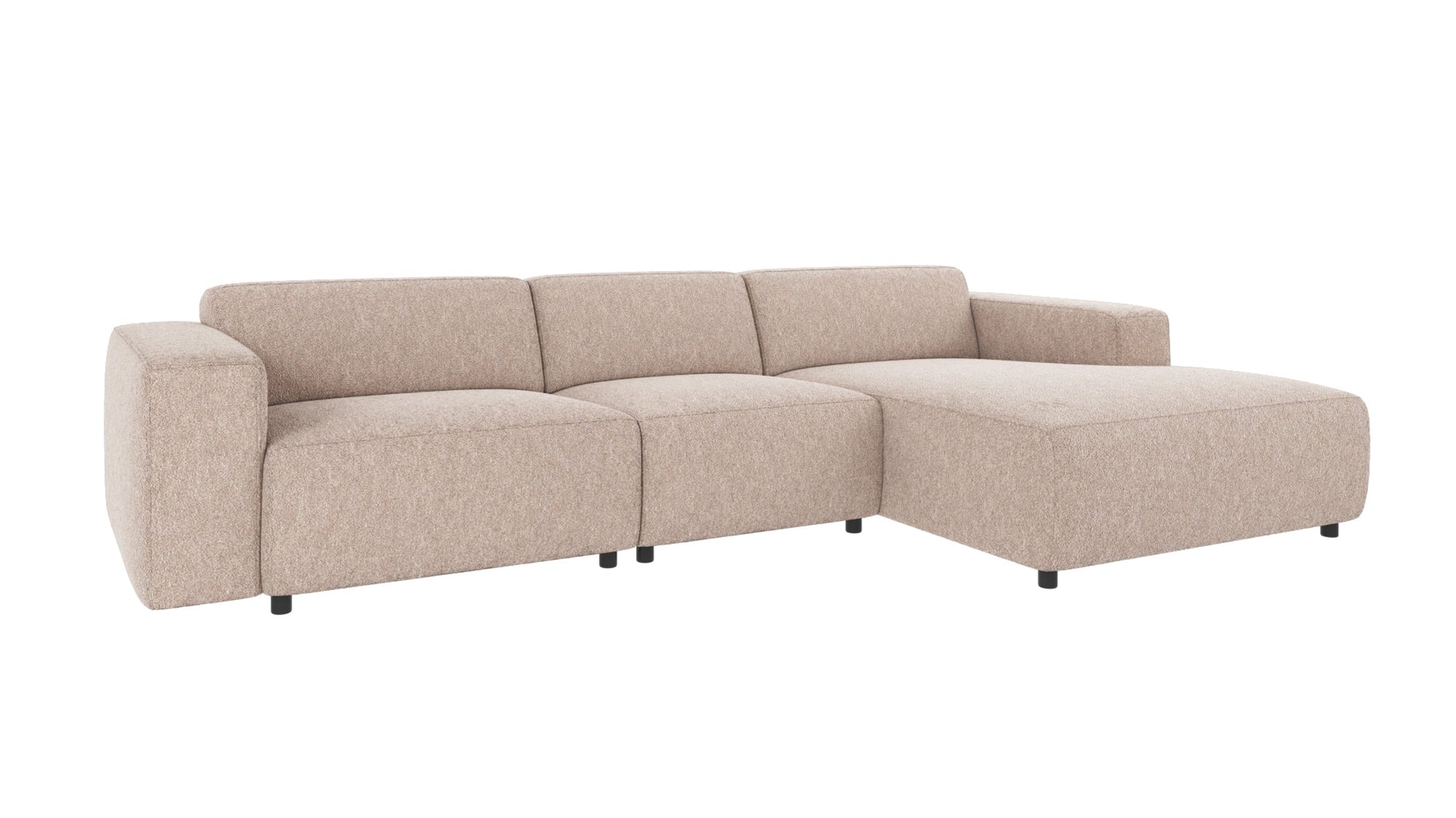 Willard 4-Seater Modular Sofa with Chaise Longue – Light Beige / Right-hand chaise – 5