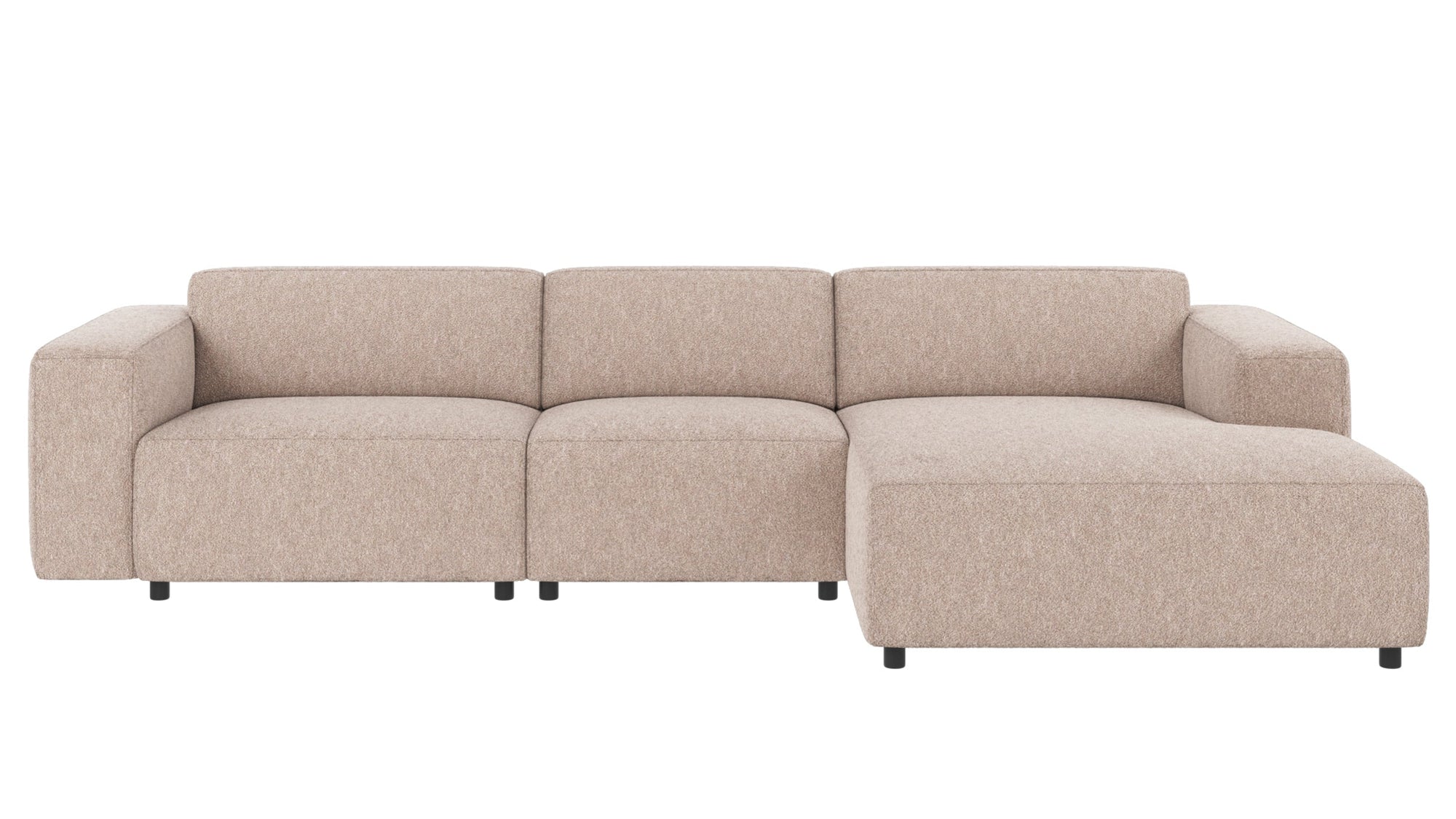 Willard 4-Seater Modular Sofa with Chaise Longue – Light Beige / Right-hand chaise – 1